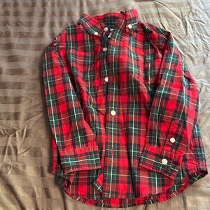 Janie and jack holiday button down size 3